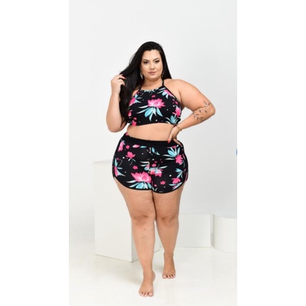 Conjunto Biquíni de 3 Peças (Biquini + SHORT) ve