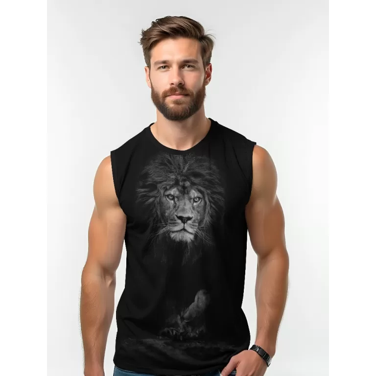 Camiseta Dry Fit Masculina UV 50+ Leão Sombra Est