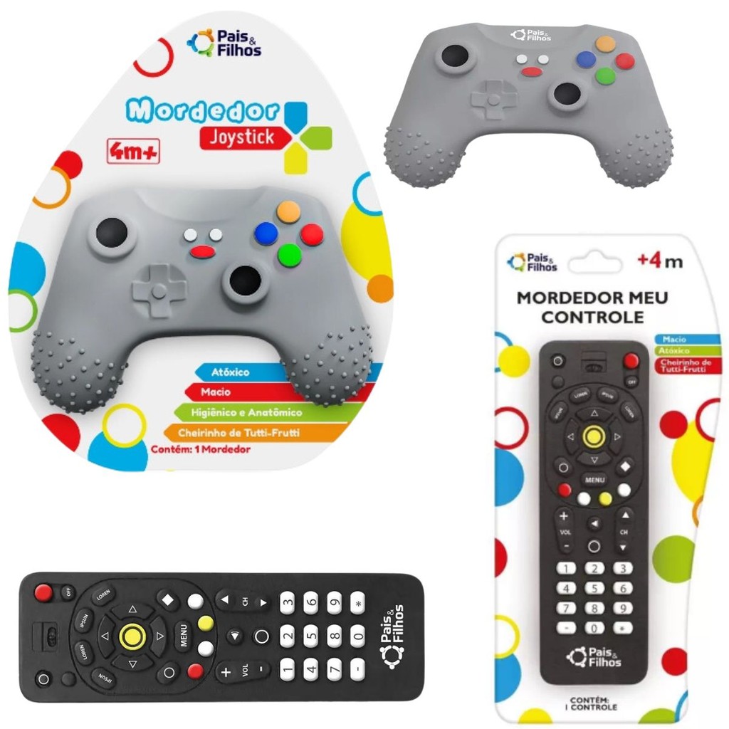 Mordedor Infantil Macio P/ Bebê Controle Remoto De Borracha