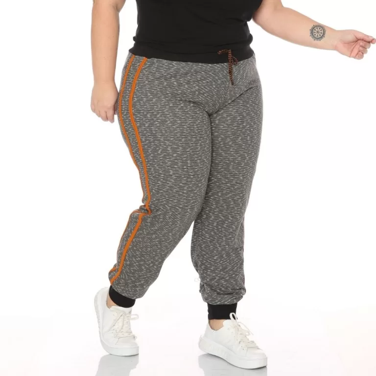 Calça Plus Size Jogger Feminina Moda Fitness Cami