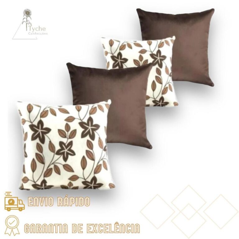 KIT 4 ALMOFADAS DECORATIVAS COM ENCHIMENTO DE ESPU