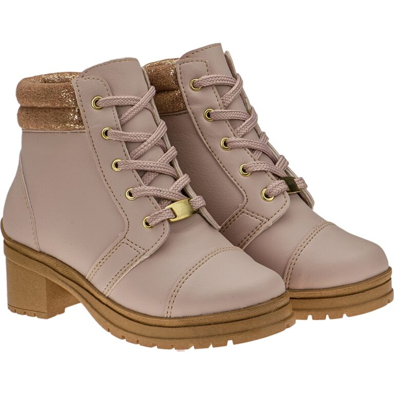 Bota Montaria Infantil Coturno Feminino Meninas Ca