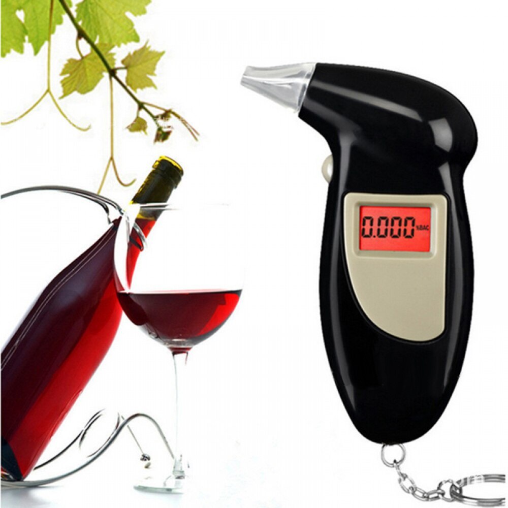 Medidor à prova de álcool para carro Bafômetro Hidrômetro Relório Termômetro Mini chaveiro portátil