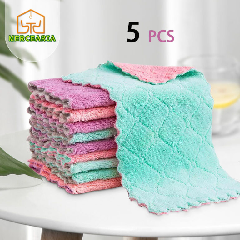 5 pcs Pano absorvente de microfibra para mesa de c