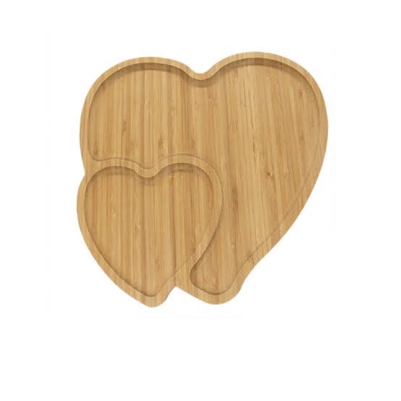 Petisqueira de Bambu Modelo Duplo Coração