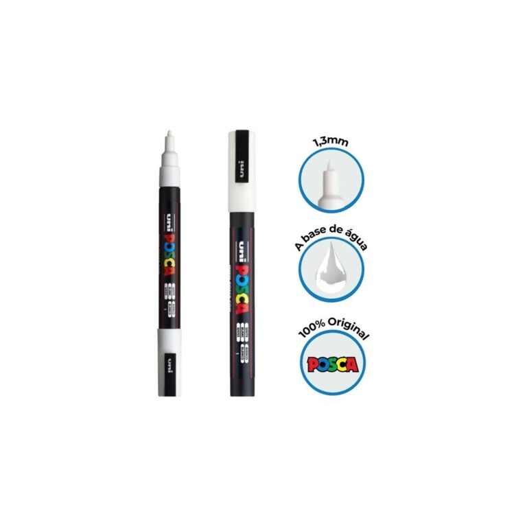 Caneta Posca Pc-3m Fine Line Branco – Unibal