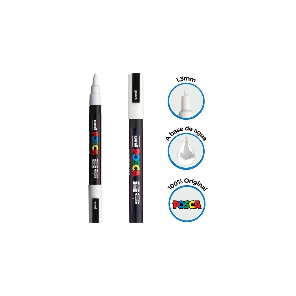 Caneta Posca Pc-3m Fine Line Branco – Uniball