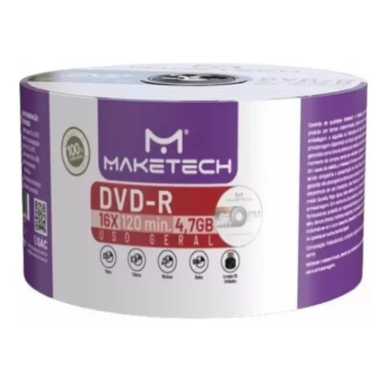 DVD-R Logo Maketech 4.7GB 120min 16x – 50 Un