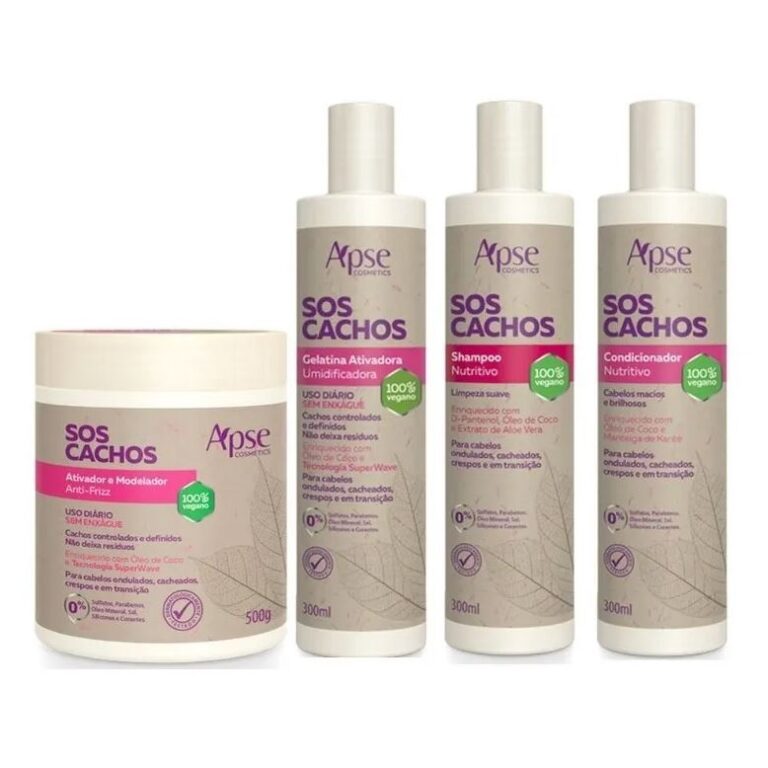 Kit Sos Cachos Shampoo, Condicionador, Ativador E 