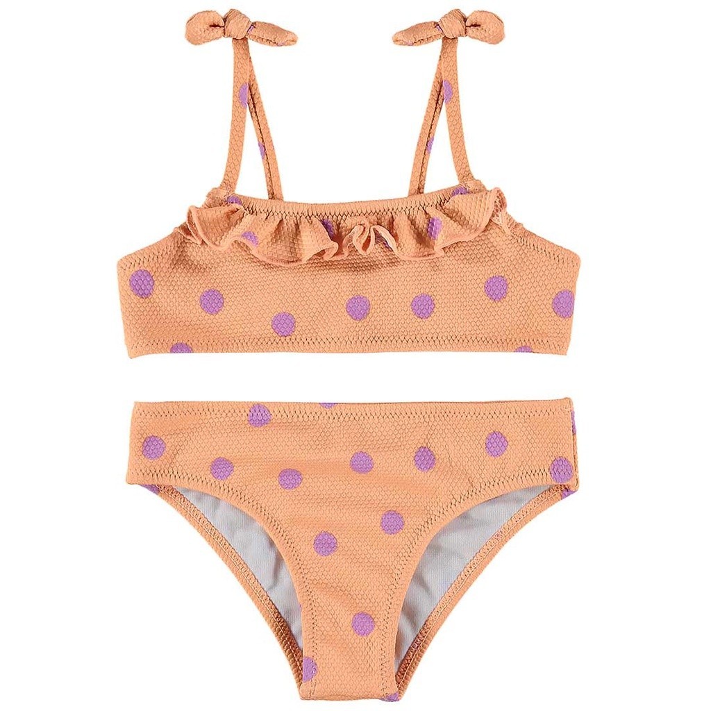 Biquíni Infantil Com Proteção UV50+ Laranja Malwee Praia Piscina Natação Presente de Natal