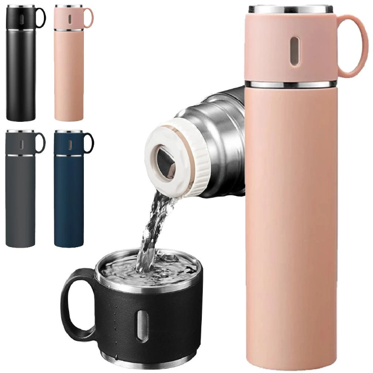 Garrafa Térmica Inox Com Copo 500ml Água Café C