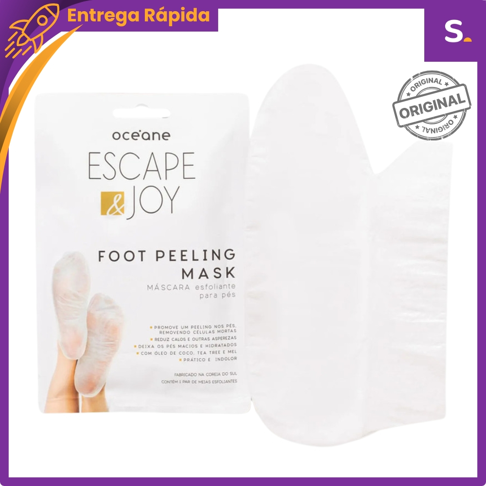 Máscara Esfoliante para Pés com Óleo de Coco  Remove Pele Morta – Océane