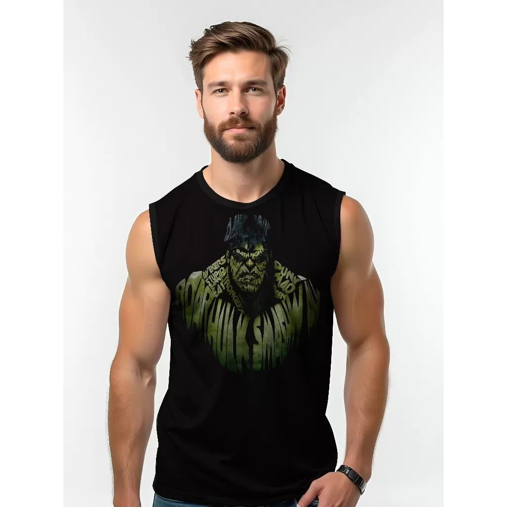 Camiseta Dry Fit Masculina UV 50+ Hulk Smash Estampada Academia Corrida Treino Casual