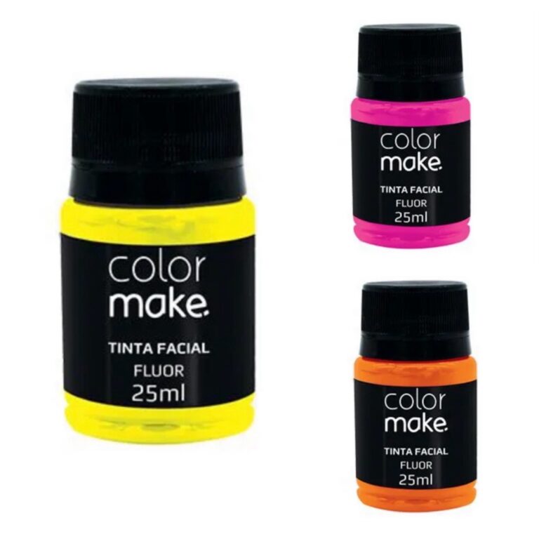 Kit Tinta Líquida Flúor 25ml Colormake C/ 3 (ama