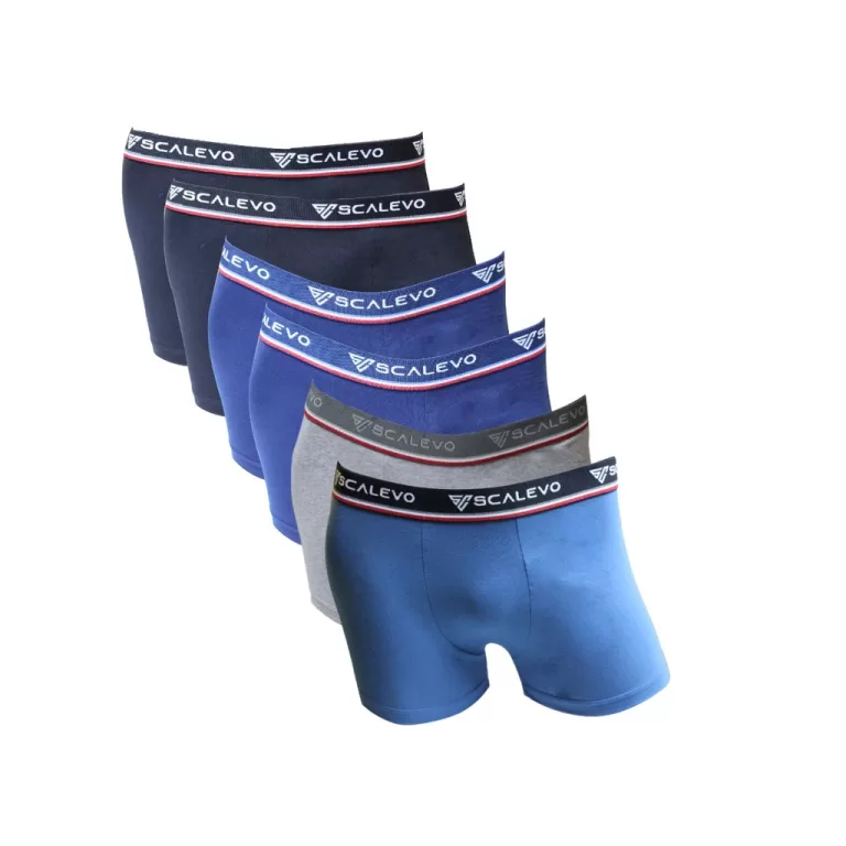 Kit 6 Cuecas Boxer Box Algodão Masculino Scalevo