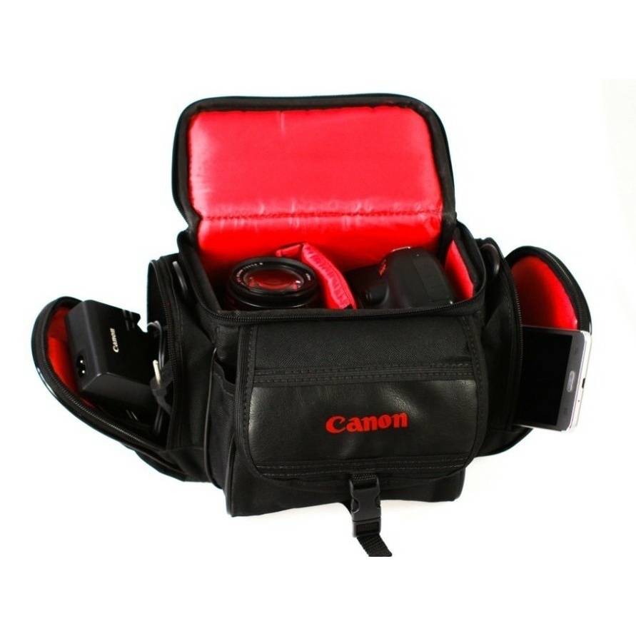 Bolsa fotografica para cameras canon t5 t5i t6 t6i t7 t7i sl2 sl3