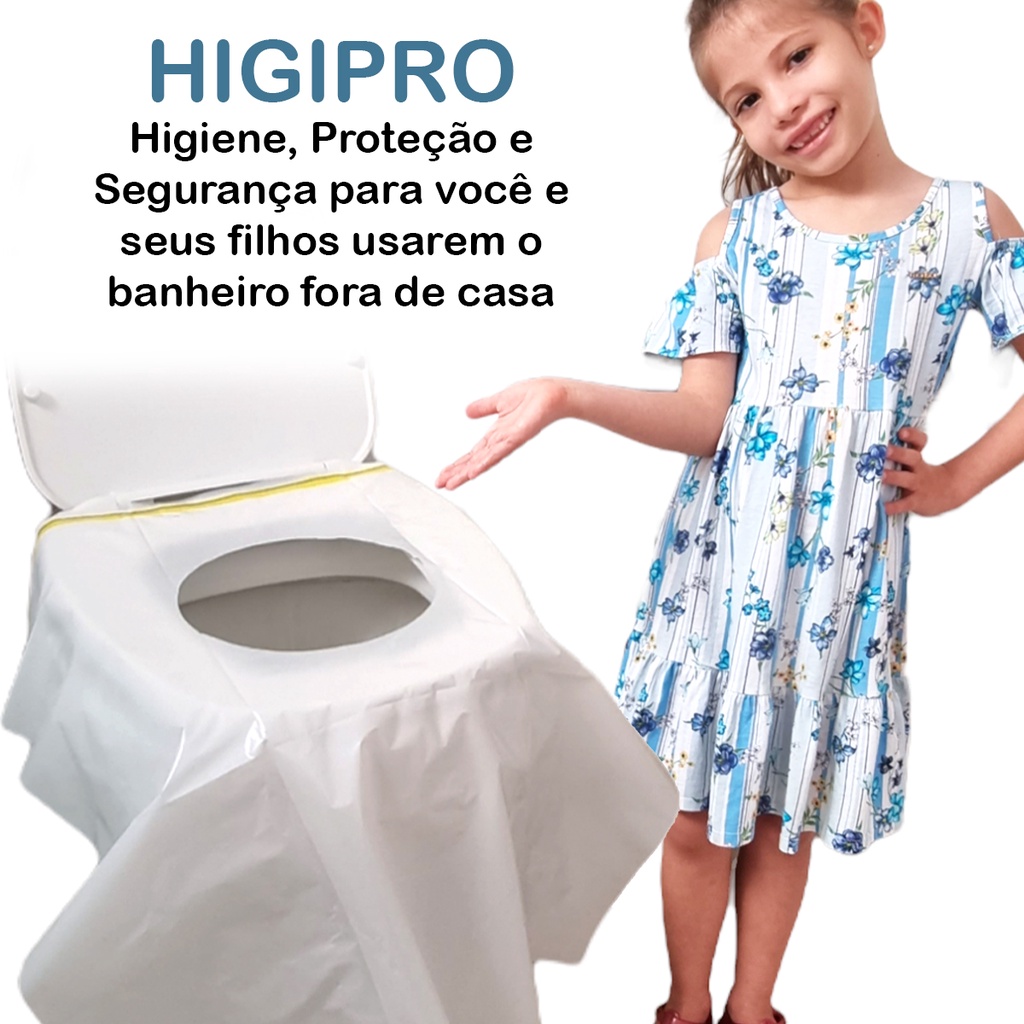Protetor De Vaso Assento Sanitário 40un Com adesivo Descartável Impermeável Para Privada com Estojo