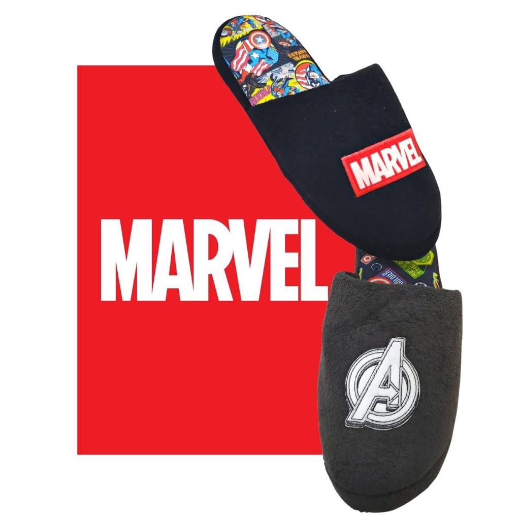 Pantufa Chinelo de Quarto Adulto Quente e Macia Marvel Vingadores Antederrapante Conforto