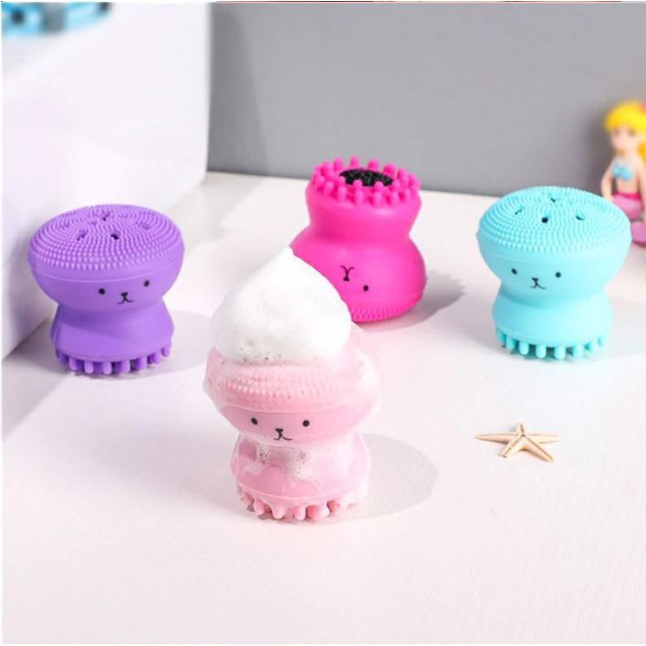 1 Pcs Escova de limpeza fofa com geléia de água 