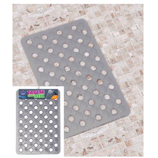 TAPETE RETANGULAR P/ BOX C/ VENTOSAS