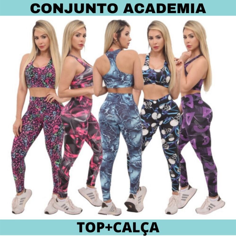 Conjunto De Academia Roupa Fitness Top e Calça Le