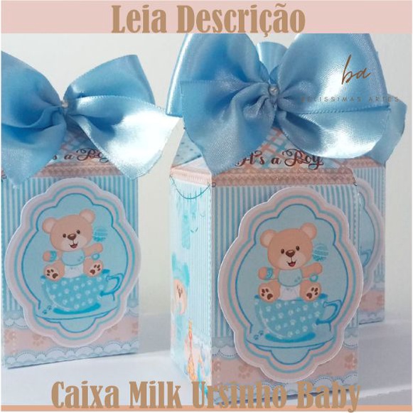 5 Caixas Milk Personalizada  Ursinho Baby – 