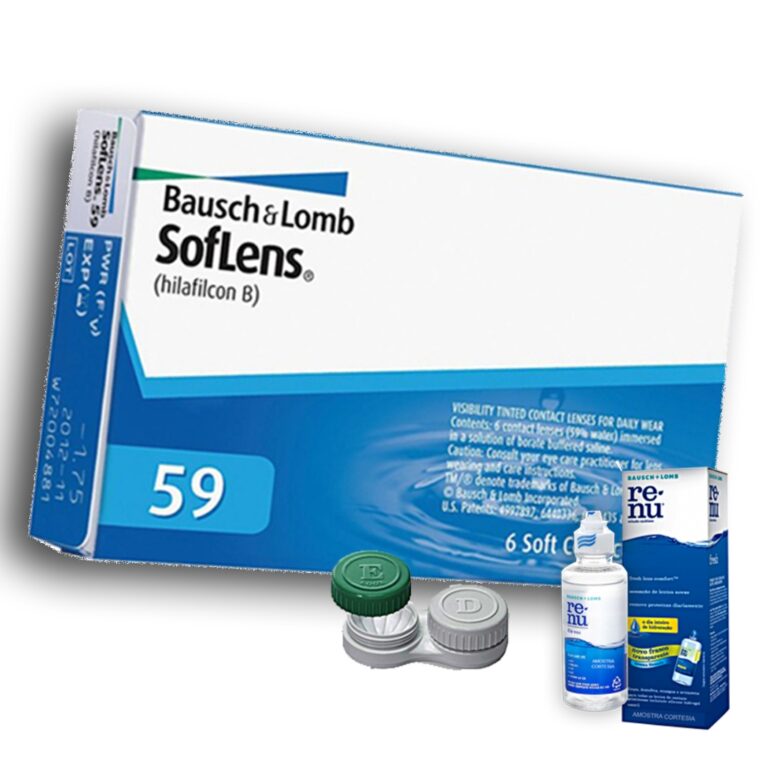 Lente De Contato Bausch Soflens 59 Mensal com Renu
