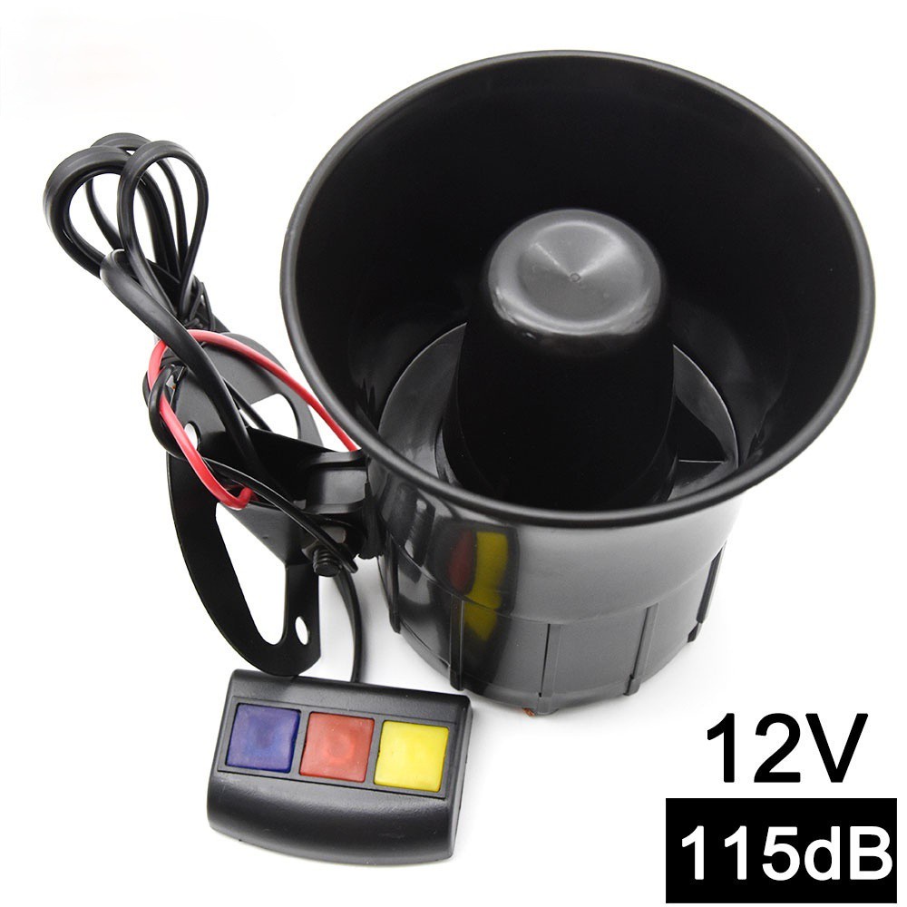 115dB 12 V 3 Som Tom Alto Chifre Do Carro Alarme De Advertência Da Motocicleta Sirene De Fogo Políci
