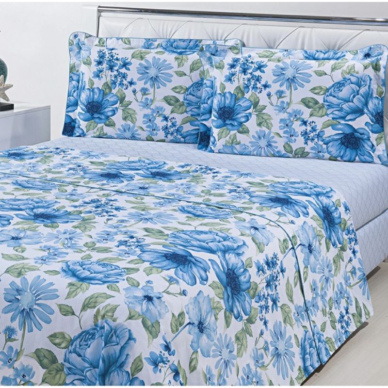 KIT com 5 Lençóis Queen 3 Peças com Elástico 1,98m x 1,58m x 30cm Altura – ESTAMPAS SORTIDAS