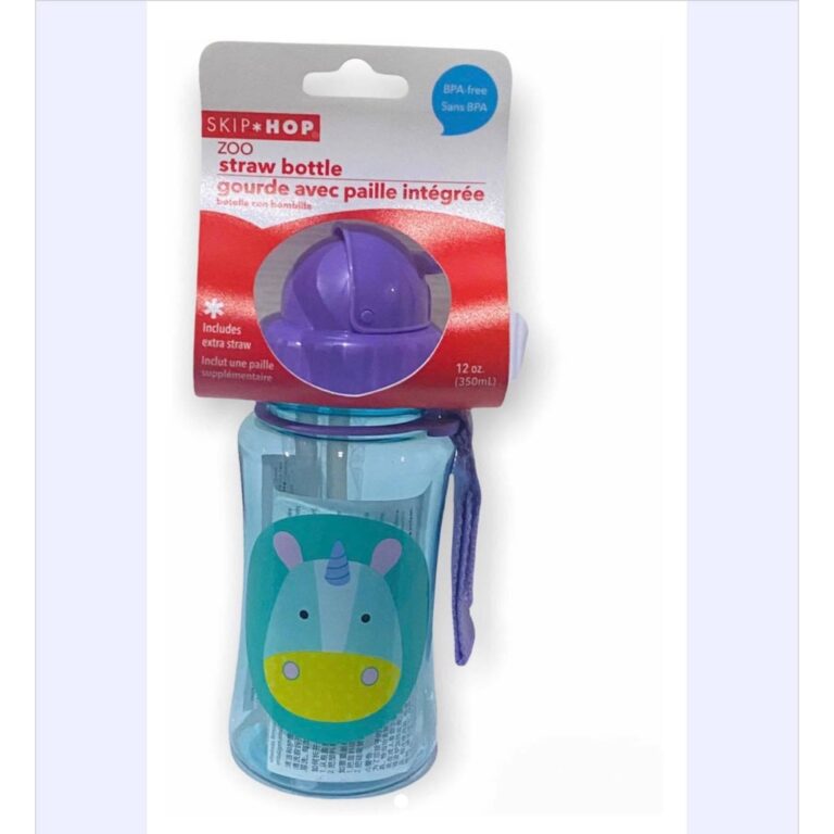 Garrafa Infantil Skip Hop Zoo Unicornio Com Canudo