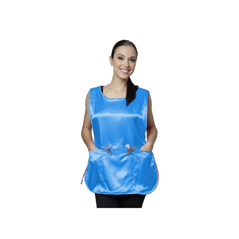 Bata em Seda Lisa Modelo Tiziana Azul Santa Clara