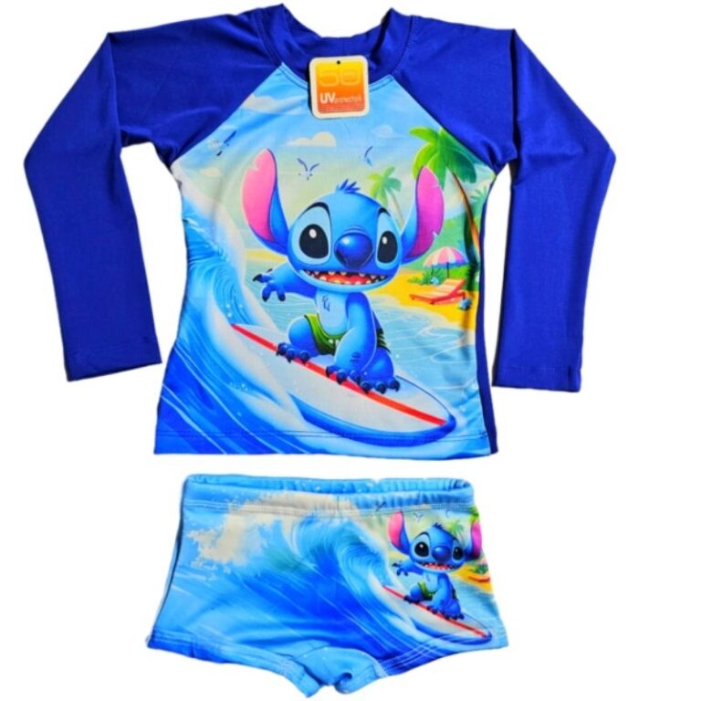 Kit Conjunto Proteção Solar Blusa + Sunga Menino