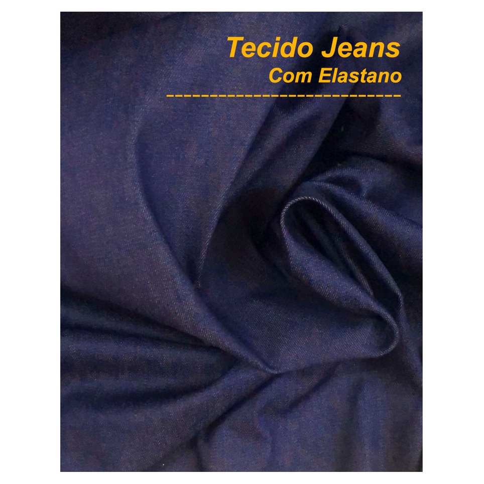 Tecido Jeans Pesado com Elastano / 97%algodao 3%Elastano- Enviamos SEM cortes.