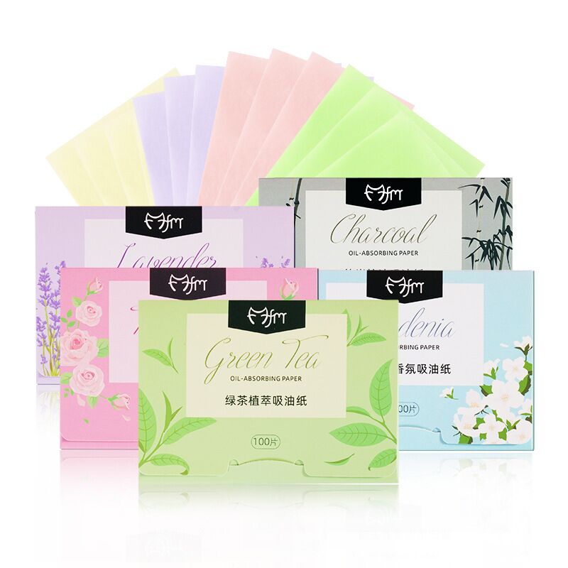 100 Pçs Folhas De Papel Para Absorção De Óleo Facial/Limpador Tratamento De Acne