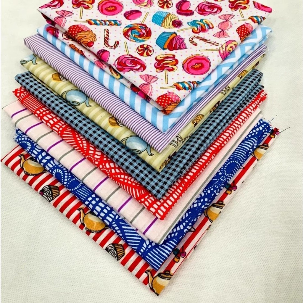 Kit Tricoline 4 – 16 Estampas 0,50×0,70 Cm Floral/diversas