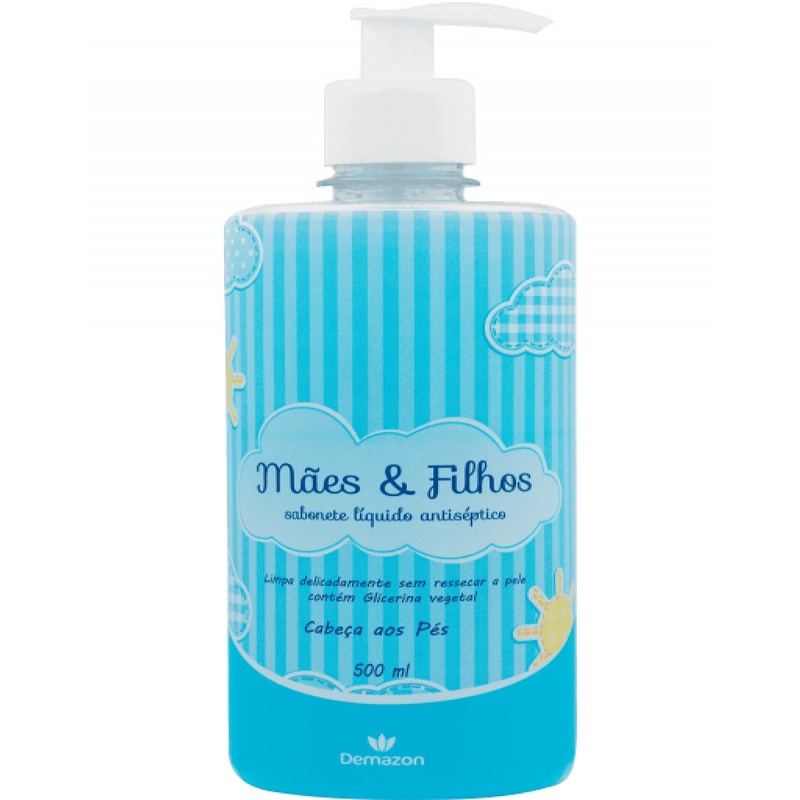 SABONETE LÍQUIDO ANTISÉPTICO MÃES E FILHOS 500ML -DEMAZON
