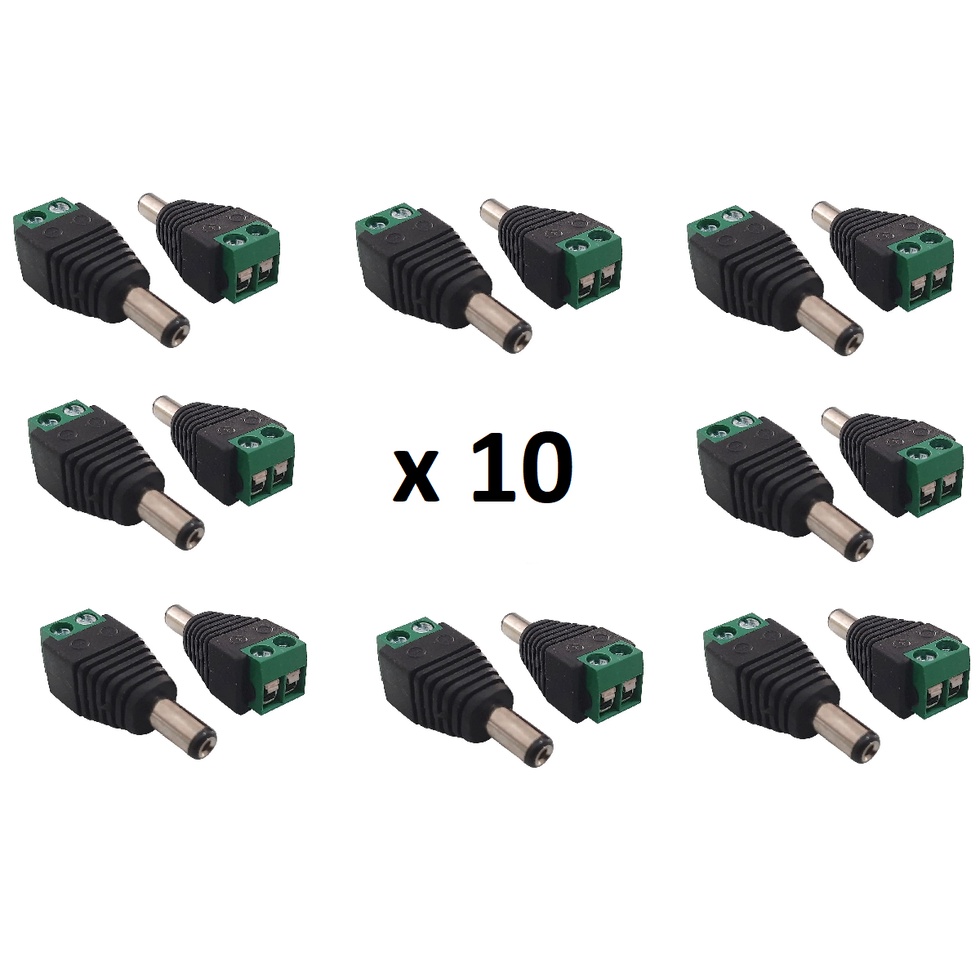 CONECTOR P4 BORNE MACHO – A9 KIT COM 10 UNIDADES, conector usado para ligar a alimentação das câmera