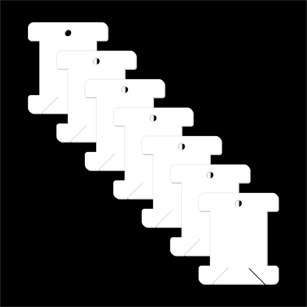 Plaquinha Para Enrolar Meada Linhas Fios Cordões Tamanho P 3,2cm X 2,8cm Com 100 Unidades