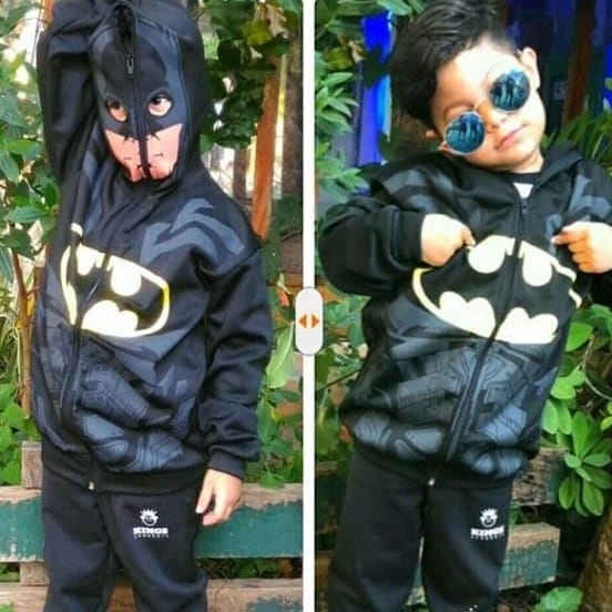 Blusa de frio Batman / casaco infantil com capuz-m