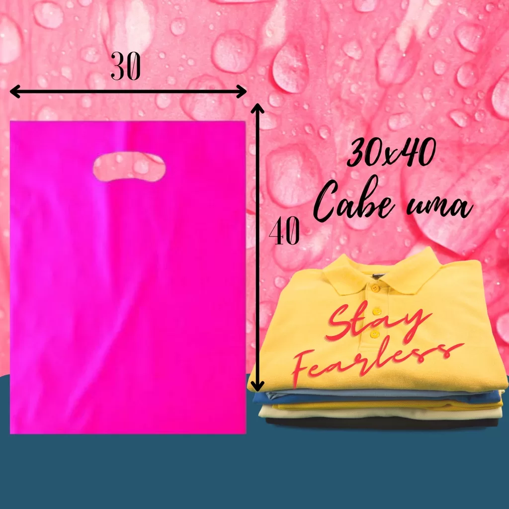 Sacolas Plásticas para Loja Personalização Boca de Palhaço pronta para Serigrafia