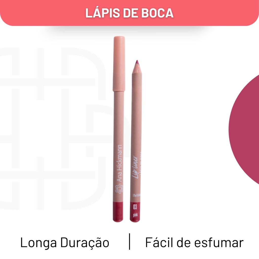 Lápis Para Contorno Boca Lip Pencil Pink 3 Ana Hickmann