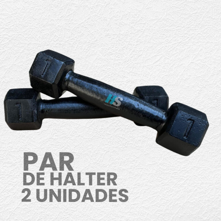 Par Halter sextavado pintado 1kg a 5kg- Peso de ac