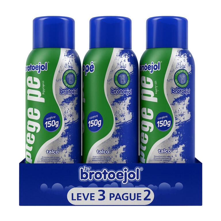 Kit Com 3 Talco Para Pés Canforado Antisséptico 