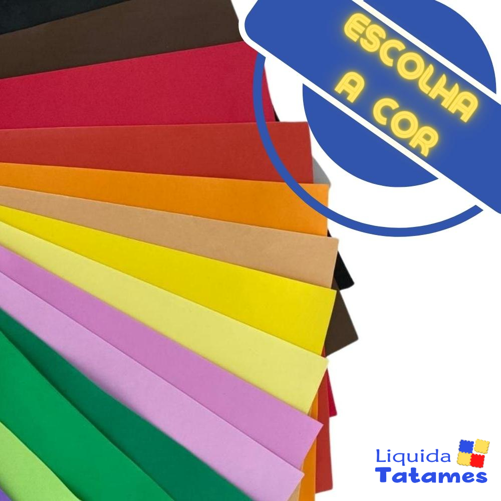 Placas De EVA 40×47 – Kit com 10 folhas – Escolha UMA cor