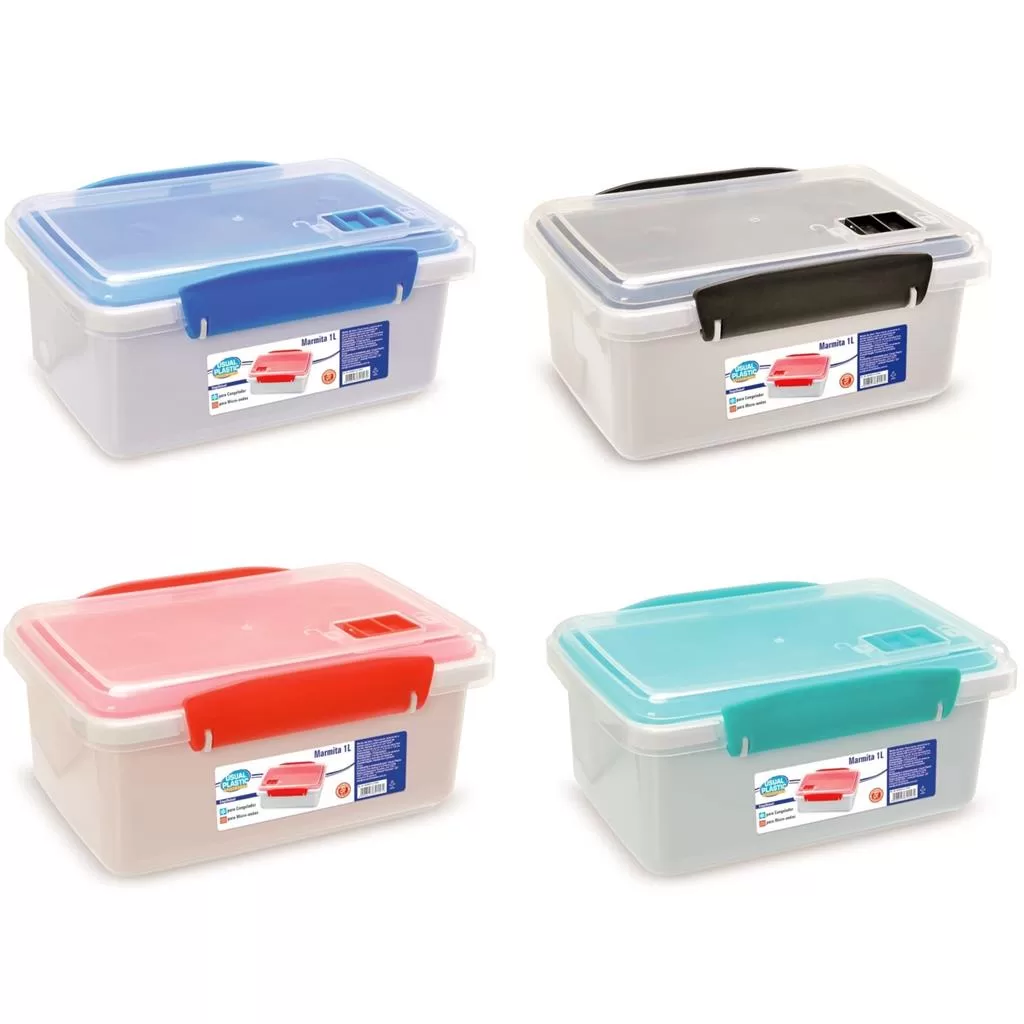 Marmita Com Bandeja Trava E Valvula 1000ml Bpa Free – Usual Utilidades