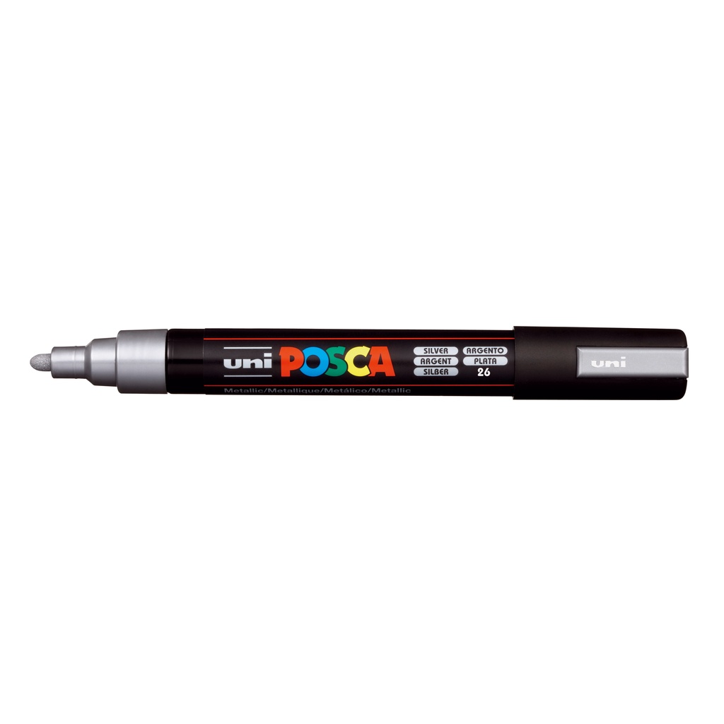 Caneta Posca Pc-5m Ponta 2,5mm Prata – Uniball
