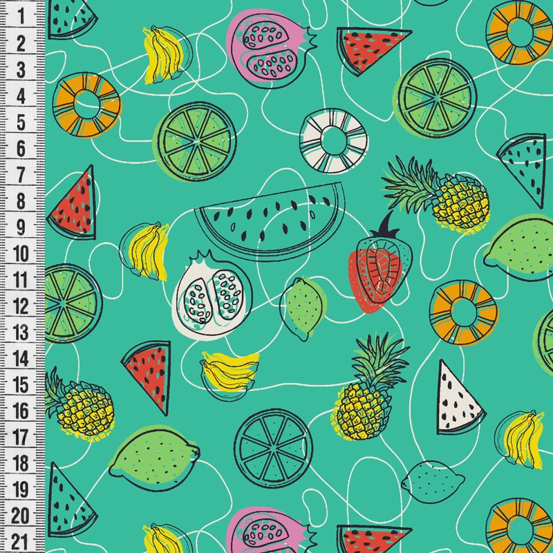 Tricoline Estampado Riscos Tiffany – A Partir de 50cm