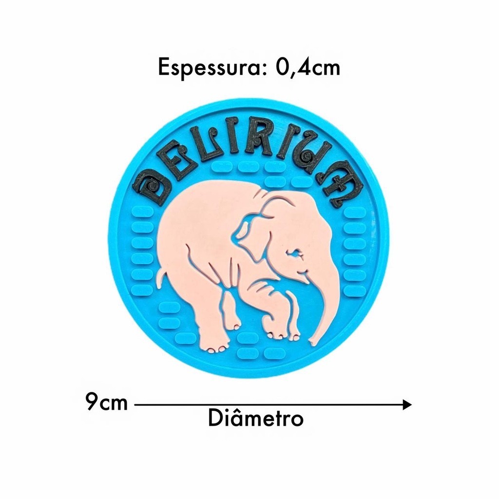 1 Porta Copo Delirium Bolacha Bolachinha Suor Cerveja Apoio Descanso de Taça