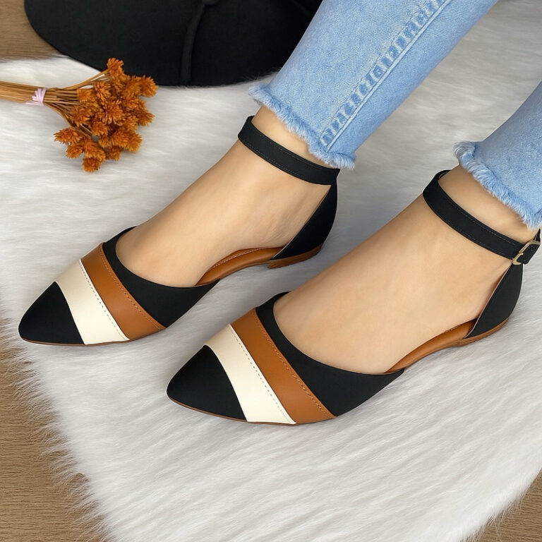 Sapatilha salome aberta feminina moda bico fino pr