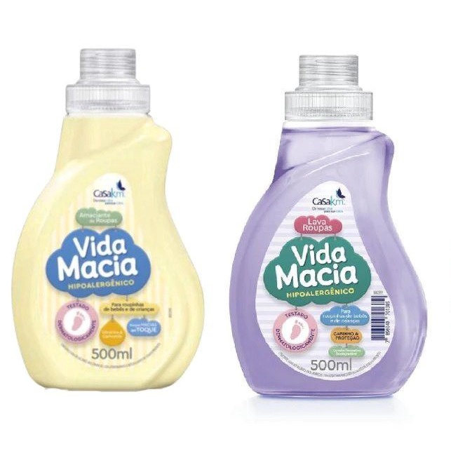 Lava Roupas Líquido Vida Macia Sabão e Amaciante